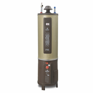 Golden Fuji – Gas & Electric Water Heater – Super Heavy Boiler Series 55 Gallons Brass Safety Valve- (Twin Geyser) GF-55GE Fast