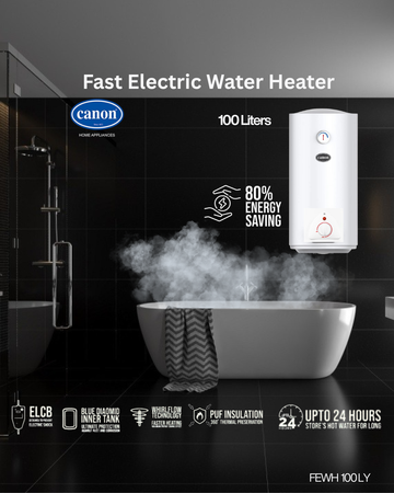 CANON FAST ELECTRIC WATER HEATER 100 Liters FEWH-100 LY