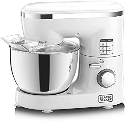 Black & Decker 1000W 6 Speed Stand Mixer with Stainless Steel Bowl SM1000