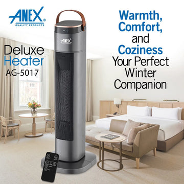 Anex Ceramic Fan Heater Tower AG-5017 1000W/2000W 2 Year Official warranty